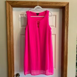 Pink Sleeveless Dress with Gold Accents